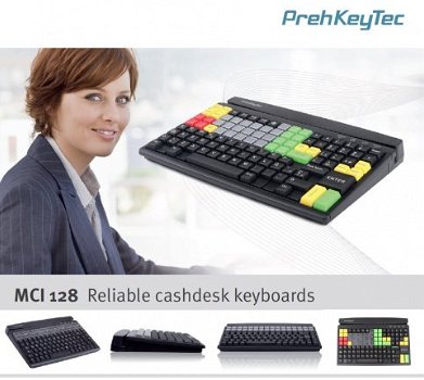 PrehKeyTec MCI 128 Programmable POS keyboard with 128 keys - 1