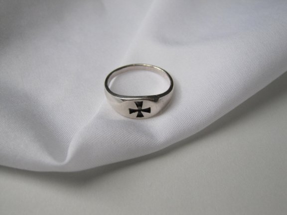 Zilveren ring maat 17.9 Ank kruis - Afbeelding 3