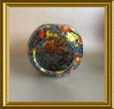 Antiek jugendstil glazen vaasje : Kralik Iris decor Bohemia - Afbeelding 5