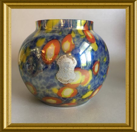 Antiek jugendstil glazen vaasje : Kralik Iris decor Bohemia - Afbeelding 6