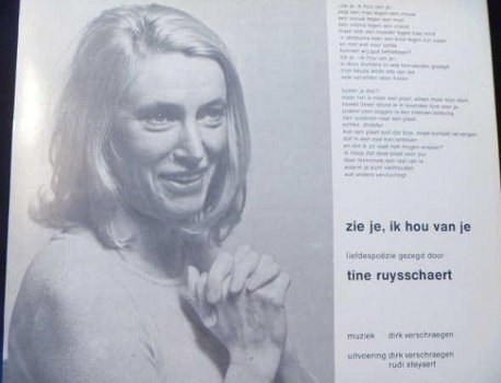 Zie je, ik hou van je - liefdespoëzie gezegd door Tine Ruysschaert - LP - 3