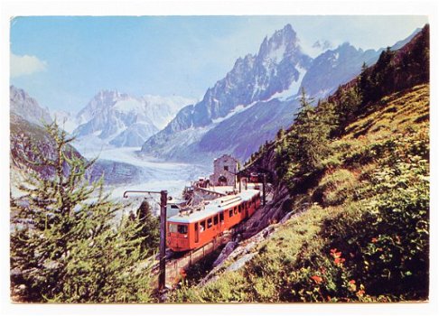 E092 Chamonix Mont Blanc - La Gare du Montenvers Trein Frankrijk - 1