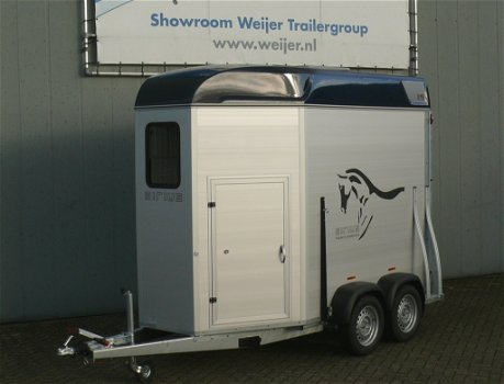 Sirius S80 zeer ruime 2 paards aluminium paardentrailer - 0