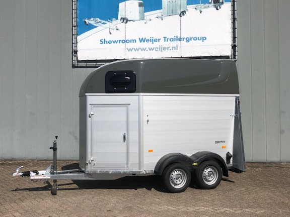 ACTIE! Humbaur Equitos aluminium 2 paards trailer met zadelkamer - nr. 1