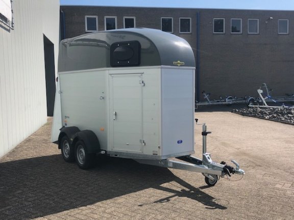 ACTIE! Humbaur Equitos aluminium 2 paards trailer met zadelkamer - Afbeelding 2
