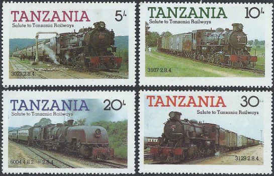 Postzegels Tanzania - 1985 - Stoomlocomotieven (serie) - 1