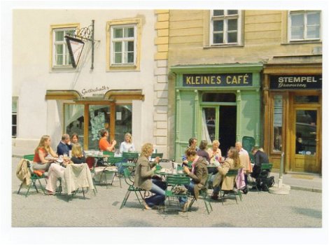 E128 Wien Wenen Vienna Kleines Cafe Franziskanerplatz 3 / Oostenrijk - 1