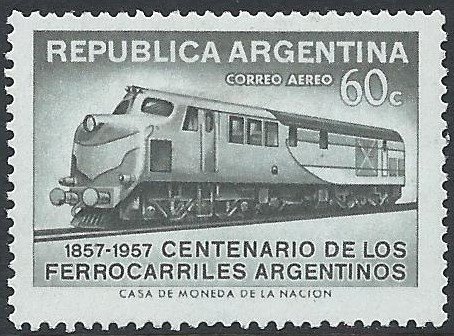 Postzegels Argentinië - 1957 - Trein (60c) - 1