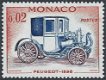 Postzegels Monaco - 1961 - Antieke auto's (0,02f) - 1 - Thumbnail