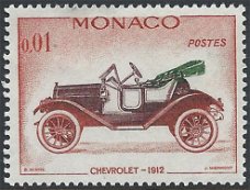 Postzegels Monaco - 1961 - Antieke auto's (0,01f)
