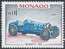 Postzegels Monaco - 1967 - Grand Prix- 25e (0,01f)