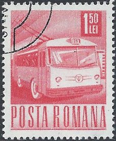 Postzegels Roemenië- 1967 - Post en verkeerswezen (1,50l)