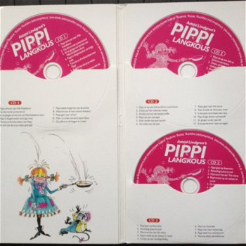 Luisterboek - Astrid Lindgren - Pippi Langkous - 3 CD - voorgelezen door Dieuwertje Blok - 2