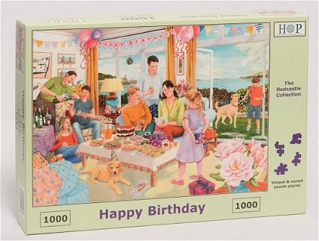 House of Puzzles - Happy Birthday - 1000 Stukjes Nieuw - 2