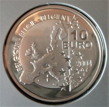 Belgie 10 euro 2004 kuifje, zilver .925, in mapje - 4