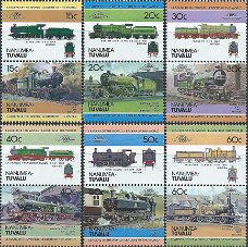 Postzegels Tuvalu- 1984 - Locomotieven (serie)