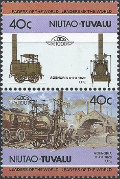 Postzegels Tuvalu- 1984 - Locomotieven (40c/40c) - 1
