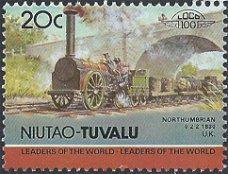 Postzegels Tuvalu- 1984 - Locomotieven (20c)