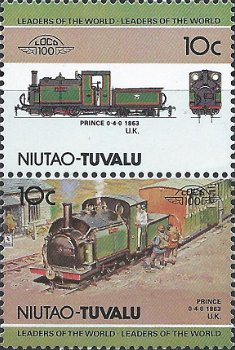 Postzegels Tuvalu- 1984 - Locomotieven (10c/10c) - 1