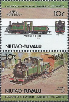 Postzegels Tuvalu- 1984 - Locomotieven (10c/10c)
