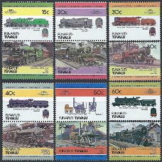 Postzegels Tuvalu- 1984 - Locomotieven (serie)
