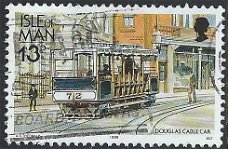 Postzegels Isle of Man - 1988 - Tram en Spoorwegen (13p)