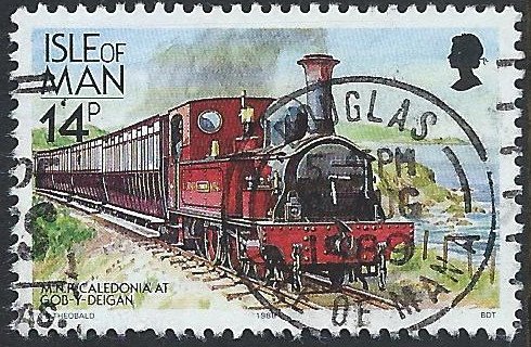 Postzegels Isle of Man - 1988 - Tram en Spoorwegen (14p) - 1