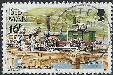 Postzegels Isle of Man - 1988 - Tram en Spoorwegen (16p) - 1