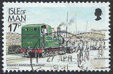 Postzegels Isle of Man - 1988 - Tram en Spoorwegen (17p)