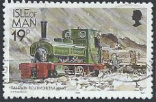 Postzegels Isle of Man - 1988 - Tram en Spoorwegen (19p)