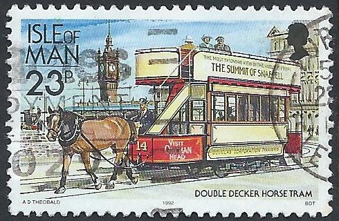 Postzegels Isle of Man - 1992 - Tram en Spoorwegen (23p) - 1