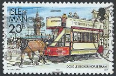Postzegels Isle of Man - 1992 - Tram en Spoorwegen (23p)