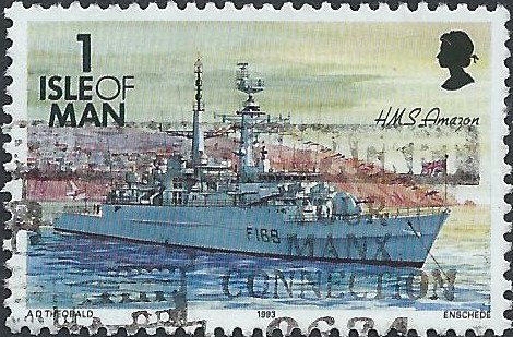 Postzegels Isle of Man - 1991 - Schepen (1p) - 1