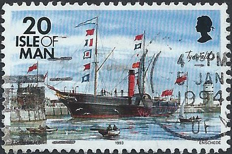 Postzegels Isle of Man - 1991 - Schepen (20p) - 1