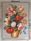 VOORBEDRUKT GROOT BORDUURSTRAMIEN , POT met FLEURIGE BLOEMEN 919 - 1 - Thumbnail