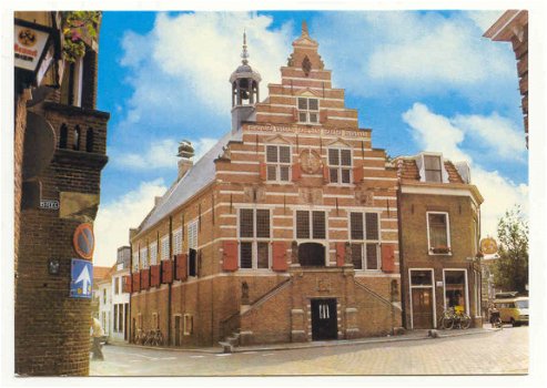 G093 Oudewater / Stadhuis met Ooievaarsnest - 1