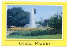 H011 Ocala Florida - Colorfulfountain on the square