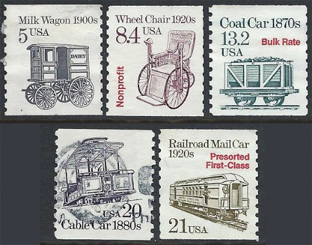 Postzegels Verenigde Staten - Transportation Issue - Coil Stamps (Diverse) - 1