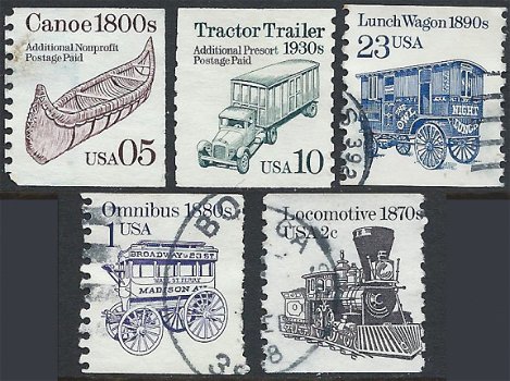 Postzegels Verenigde Staten - Transportation Issue - Coil Stamps (Diverse) - 1