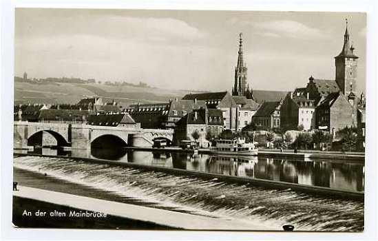 H047 Wurzburg Alten Mainbrucke boot / Duitsland - 1