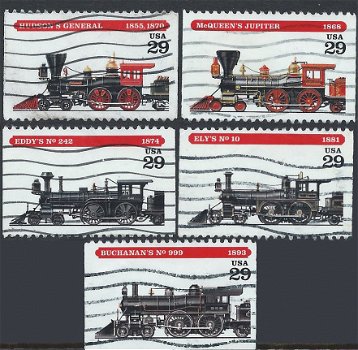Postzegels Verenigde Staten - 1987 Locomotieven (Diverse) - 1