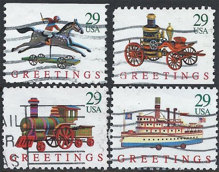Postzegels Verenigde Staten - 1992 Kerst Postzegels - Toys (Diverse) - 1