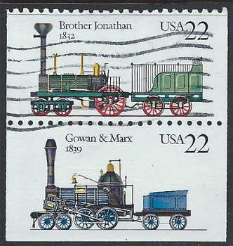 Postzegels Verenigde Staten - 1987 - Treinen - Locomotieven (Diverse) - 1