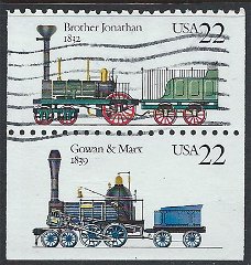 Postzegels Verenigde Staten -  1987 - Treinen - Locomotieven (Diverse)