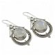 1001oorbellen maansteen oorhangers zilver vintage retro blauwe faux moonstone - 2 - Thumbnail