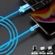 Magnetische Telefoon led Oplaad Kabel blauw C Plug - 2 - Thumbnail