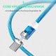 Magnetische Telefoon led Oplaad Kabel blauw C Plug - 3 - Thumbnail