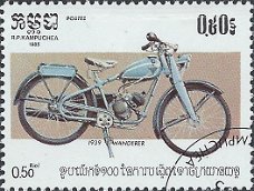 Postzegels Cambodja - 1985 - Motorfietsen (0.50)