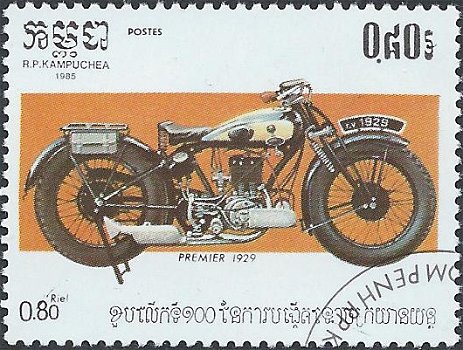 Postzegels Cambodja - 1985 - Motorfietsen (0.80) - 1