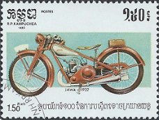 Postzegels Cambodja - 1985 - Motorfietsen (1.50)